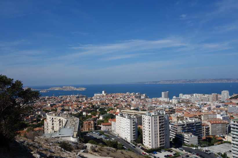 Utsikten från Basilique Notre-Dame de la Garde, Marseille.