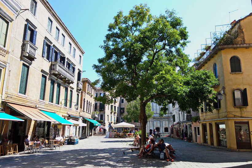 Torg med vacker arkitektur, Venedig.