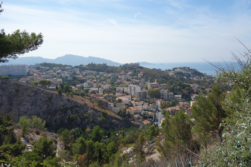 Utsikten från Basilique Notre-Dame de la Garde, Marseille.