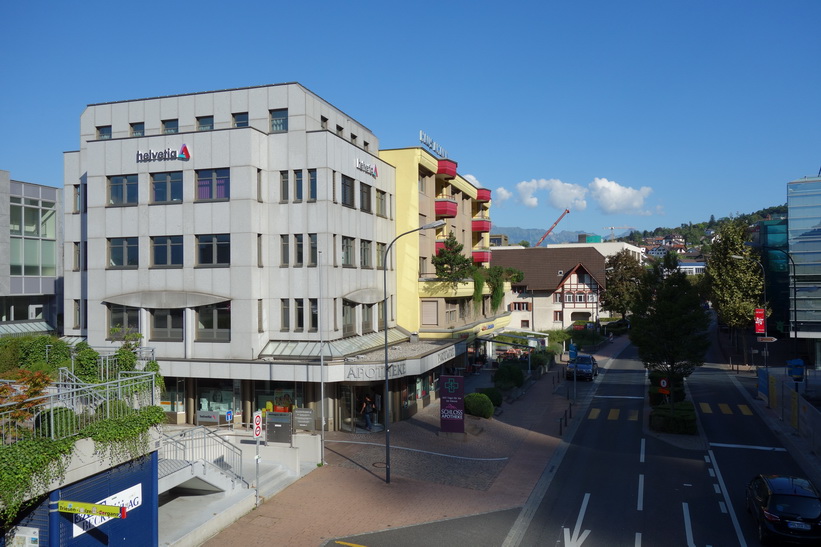 Gatuscen i centrala Vaduz.