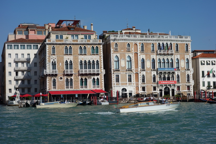 Utsikt från Fondamenta Salute över Grand Canale, Venedig.