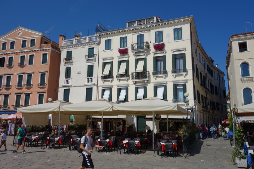 Arkitekturen längs Riva degli Schiavoni, Venedig.