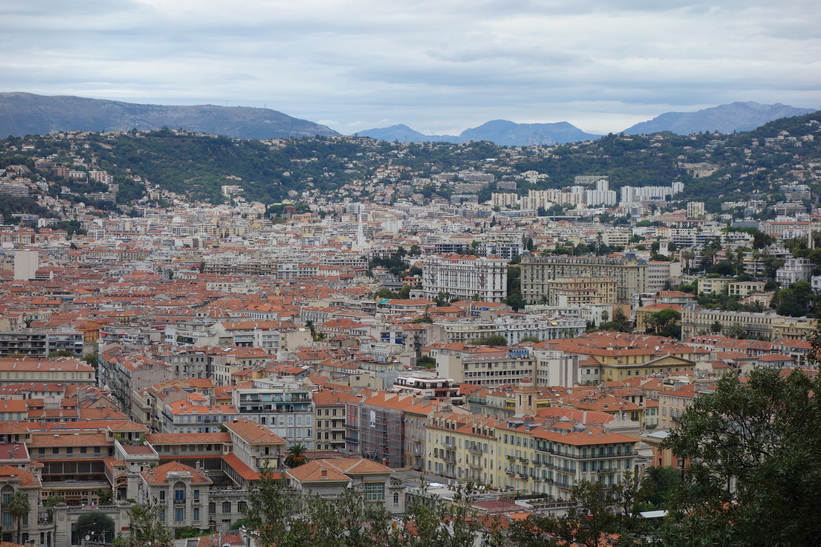 Utsikten över Nice från Castle Hill (Colline du Chateau).
