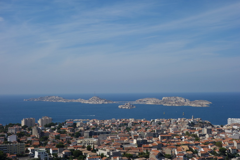 Utsikten från Basilique Notre-Dame de la Garde, Marseille.