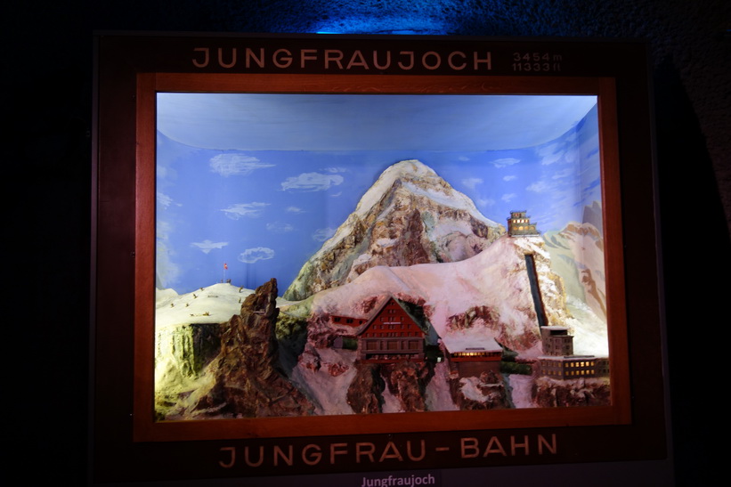 Målning av Jungfraubahn-Jungfraujoch.