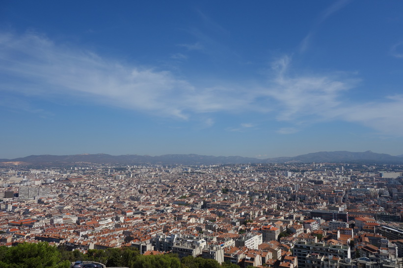 Utsikten från Basilique Notre-Dame de la Garde, Marseille.