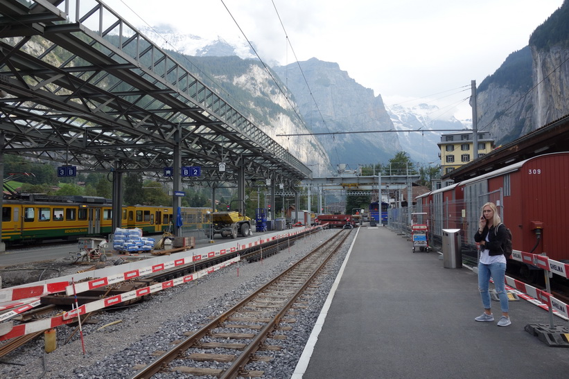 Tågstationen i Lauterbrunnen.