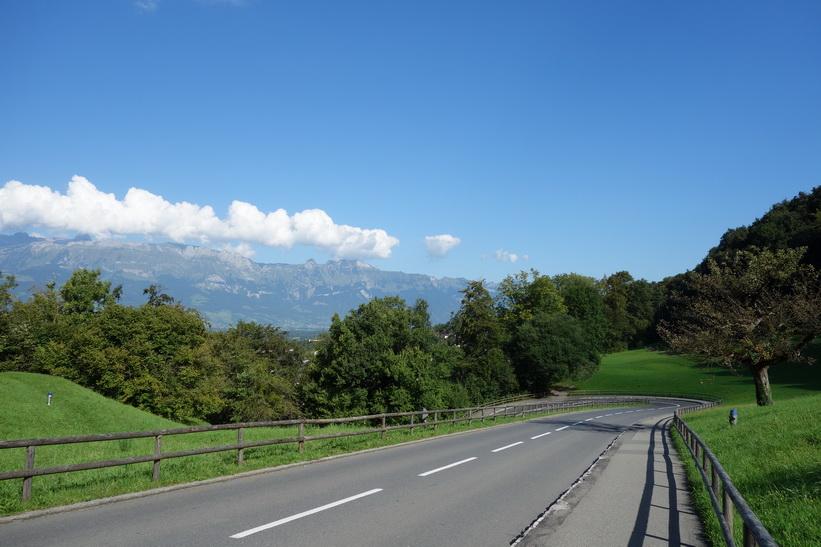 Vägen upp till Vaduz Castle, Vaduz.