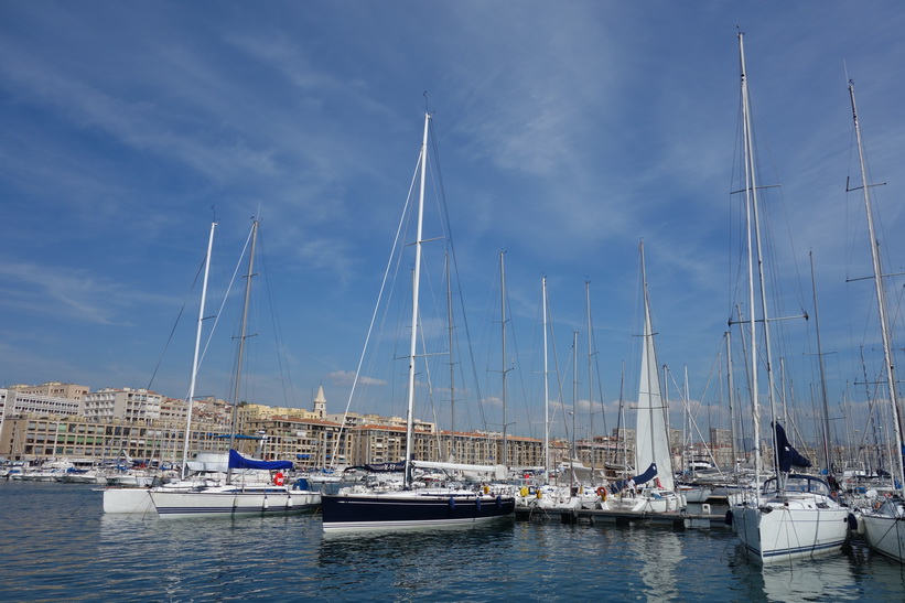 Hamnen (old port) i Marseille.