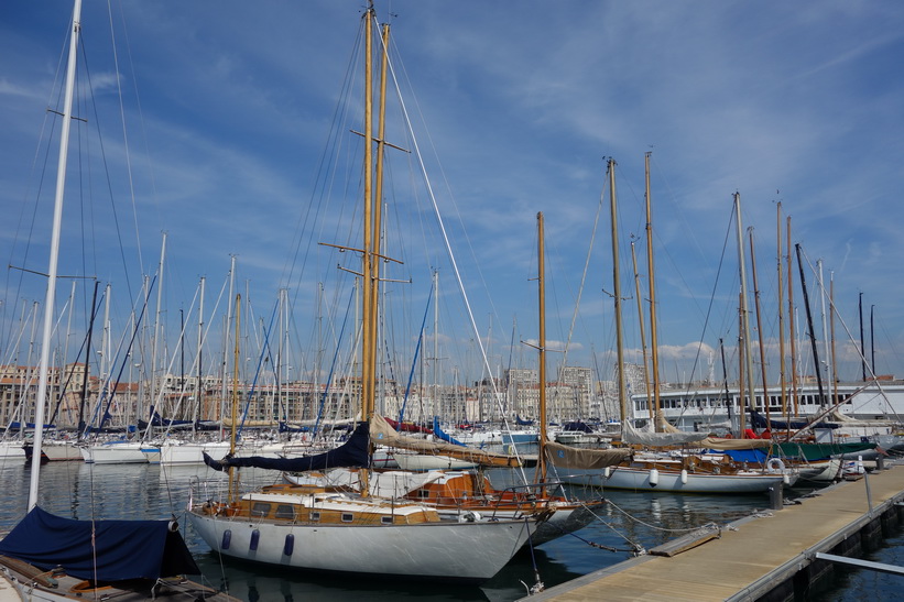 Hamnen (old port) i Marseille.