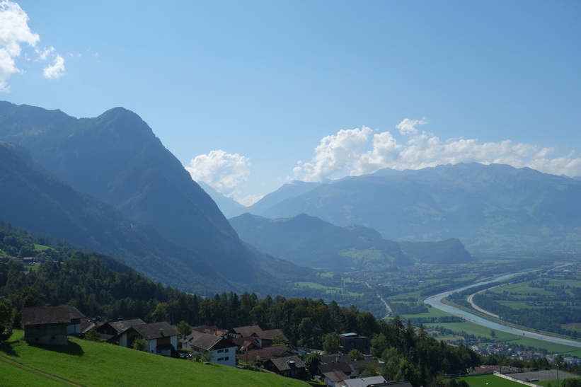 Utsikten från Triesenberg, Liechtenstein.