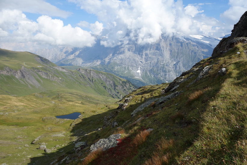 Den långa vandringen från Bachsee (2265 m.ö.h.) hela vägen ner till Grindelwald (1034 m.ö.h.).