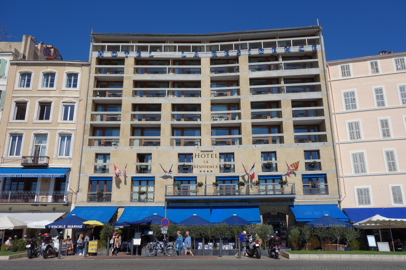 Hôtel La Résidence, längs gatan Quai du port vid hamnen, Marseille.