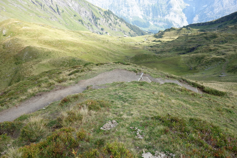 Den långa vandringen från Bachsee (2265 m.ö.h.) hela vägen ner till Grindelwald (1034 m.ö.h.).