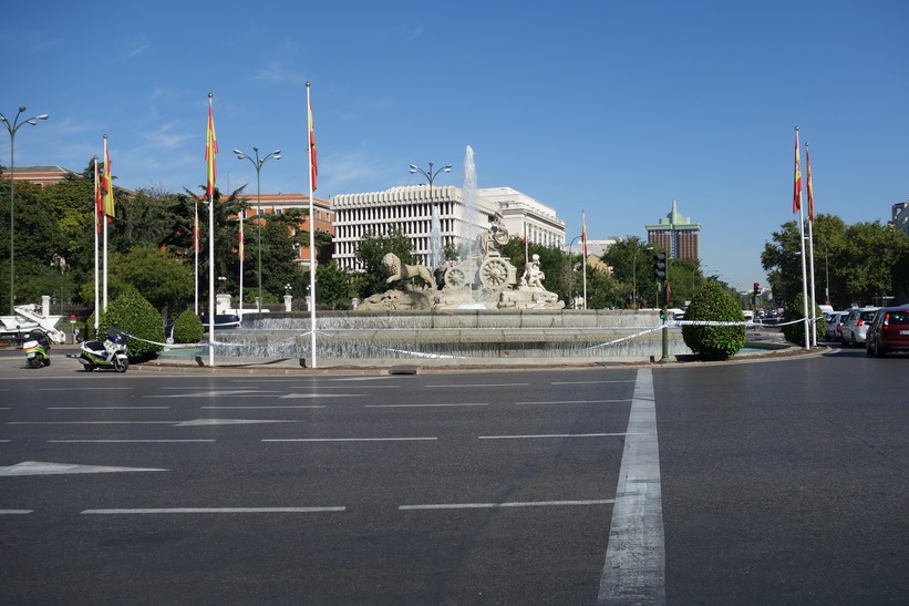 Plaza de Cibeles med fontän, Madrid.