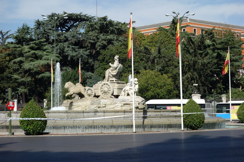 Plaza de Cibeles med fontän, Madrid.