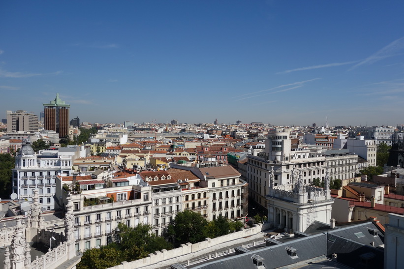 Utsikt från Palacio de Cibeles, Madrid.