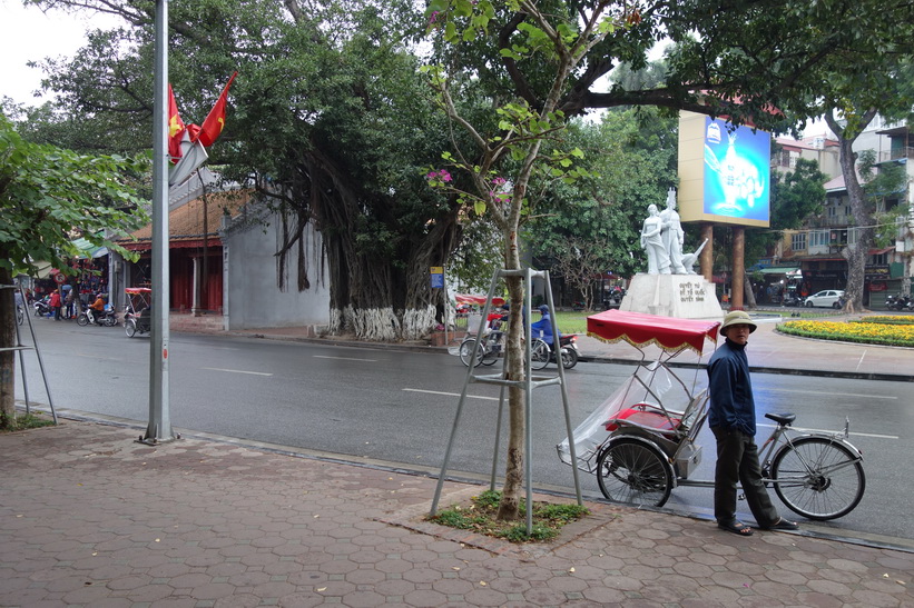 Cykeltaxi i centrala Hanoi.