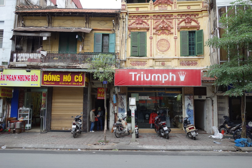 Vacker arkitektur i centrala Hanoi.