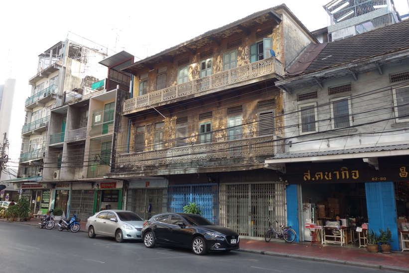 Intressant arkitektur, Chinatown, Bangkok.