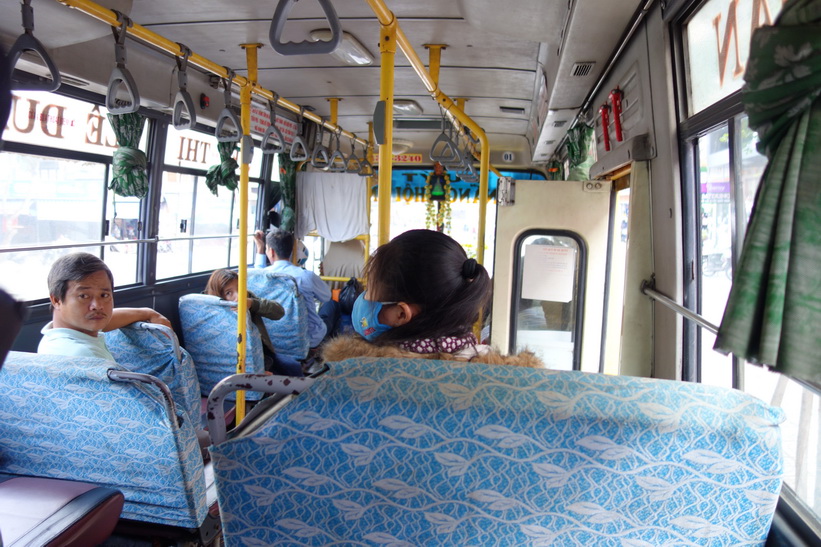 På bussen från Da Nang till Hoi An.