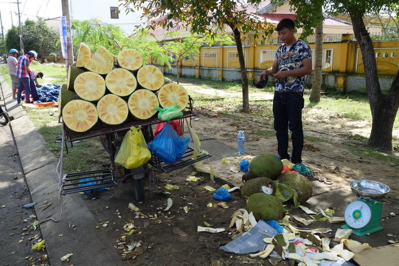 Jackfruit-försäljare i Hoi An.