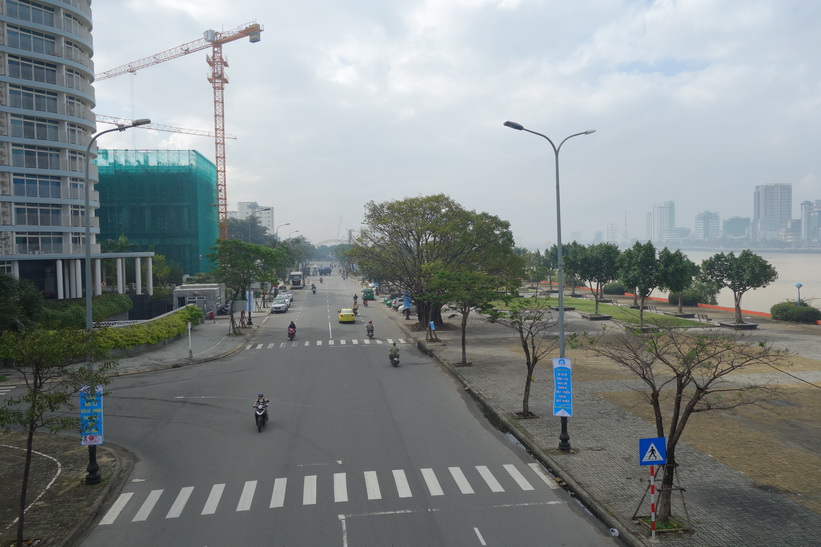 Vy från Hàn River Bridge, Da Nang.