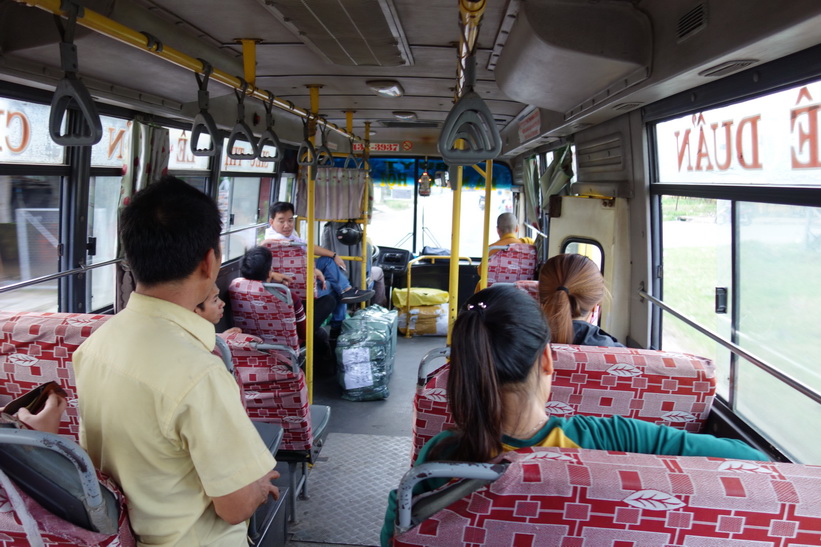 På väg tillbaka hem till Da Nang med bussen från Hoi An.