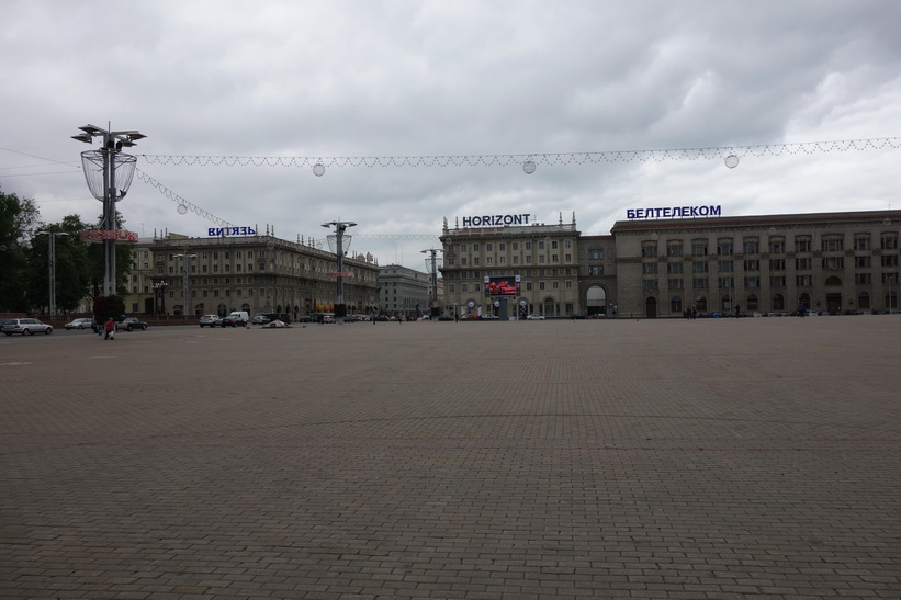 Vy över October Square, Minsk.