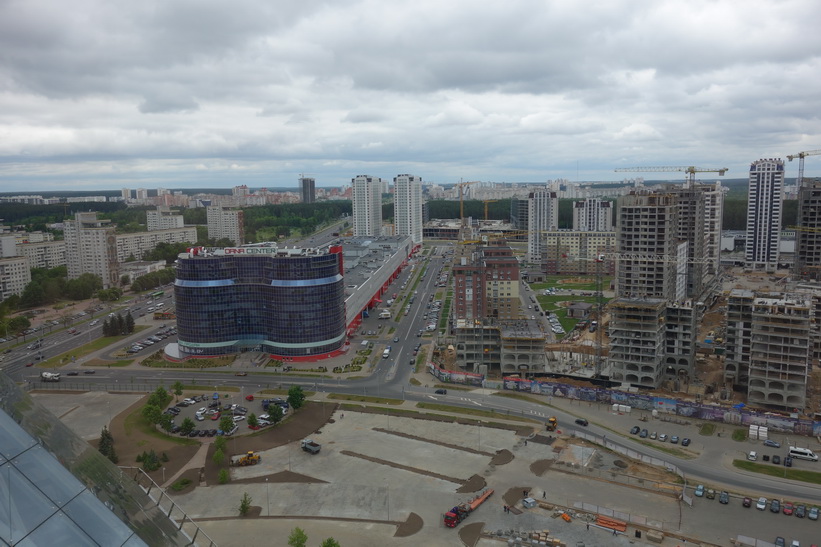 Foto från observation deck, National Library of Belarus, Minsk.