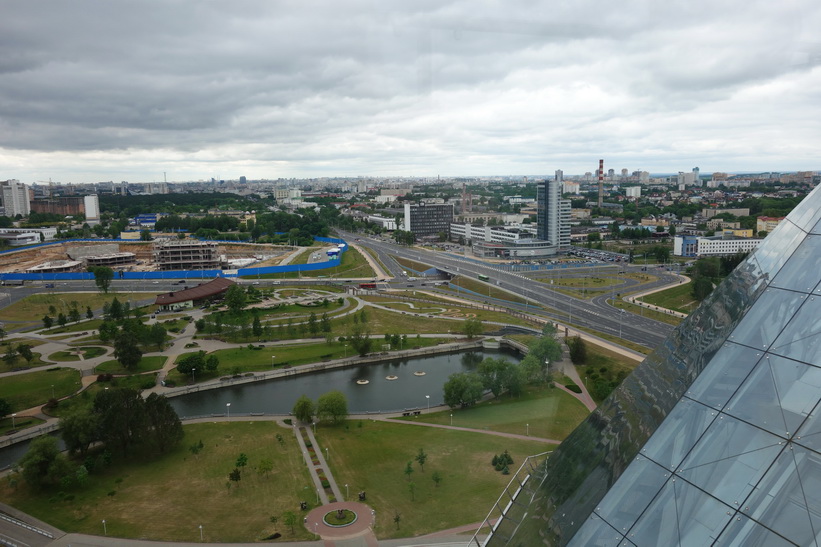 Foto från observation deck, National Library of Belarus, Minsk.