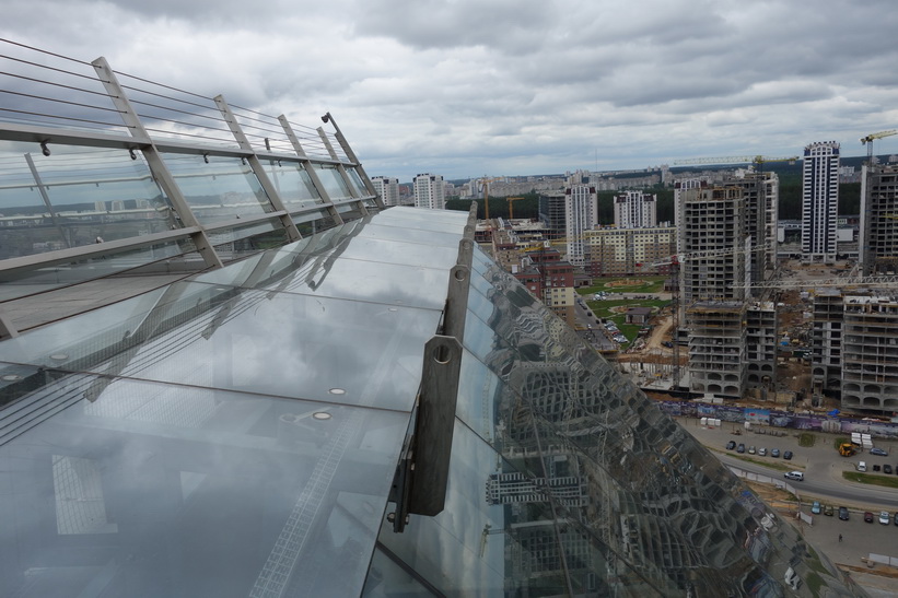 Foto från observation deck, National Library of Belarus, Minsk.