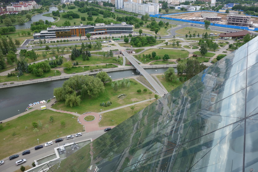 Foto från observation deck, National Library of Belarus, Minsk.